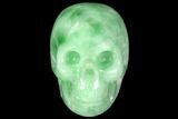 Realistic, Polished Jade (Nephrite) Skull #116851-1